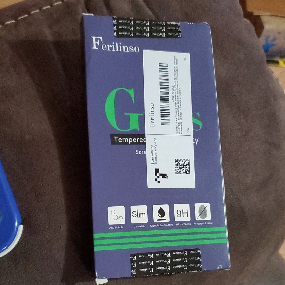 Ferilinso Tempered Glass Screen Protector Iphone 15 Plus